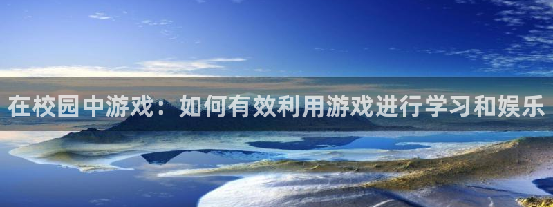赢咖娱乐平台登录入口：在校园中游戏：如何有效利用游戏进行学习